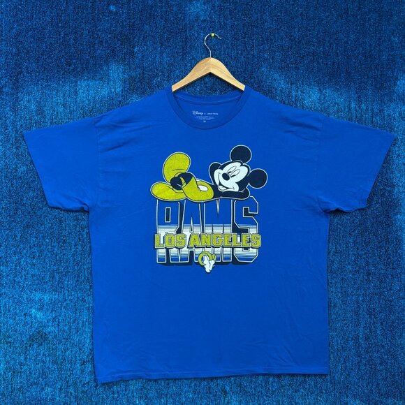 Disney x Los Angeles Rams Mickey Mouse Oversized NFL Tee XL - Picture 1 of 4